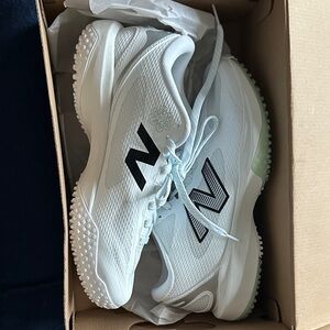 New Balance FreezeLX v5 Turf Shoes - White and Black